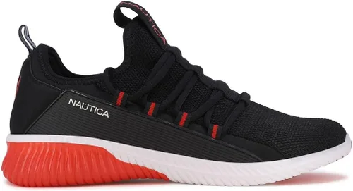 Vista 2 de Nautica Zapatillas deportivas para hombre, cómodas, informales, con cordones, a la moda, para caminar, pantalones deportivos ligeros