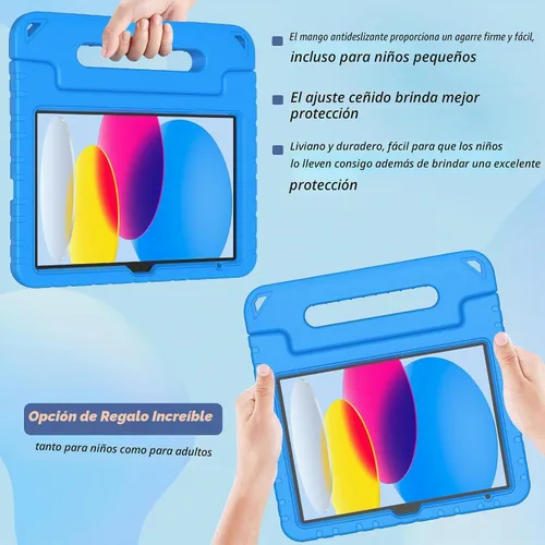 Vista 8 de LTROP Funda para niños para iPad A16 11ª generación 11 pulgadas 2025/ iPad 10ª generación 10.9 pulgadas 2022 con protector de pantalla, ligera a