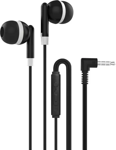 Vista 7 de Maeline Auriculares a granel con micrófono, auriculares intrauditivos con aislamiento de ruido, control de volumen con cable de 0.138 in