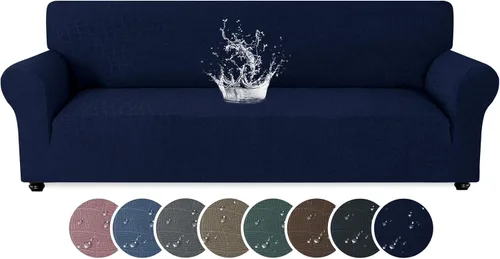 Vista 26 de MAXIJIN Funda impermeable para sillón de sala de estar, 1 pieza elástica con brazos, protector de muebles lavable para perros y mascotas (S, café)
