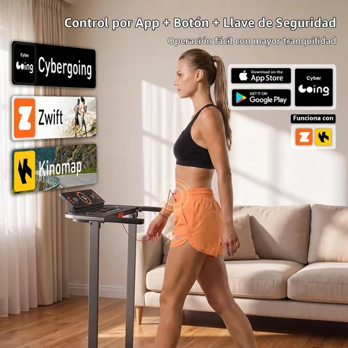 Vista 7 de Cybergoing T16 Treadmill for Home Powered By Bosch®, Walking Pad