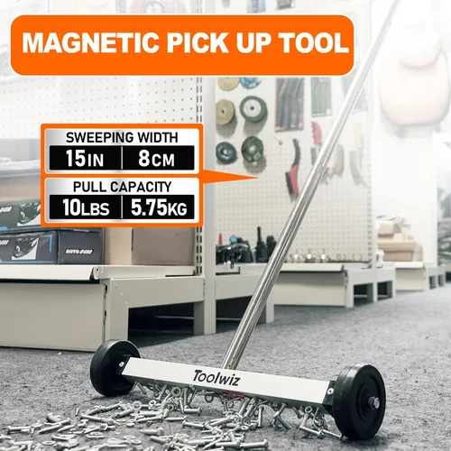 Vista 8 de Toolwiz Barredora magnética rodante de 15" barredora magnética rodante