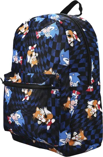 Vista 3 de Bioworld Mochila con estampado de personajes Sonic The Hedgehog, OSFA, Azul, Classic
