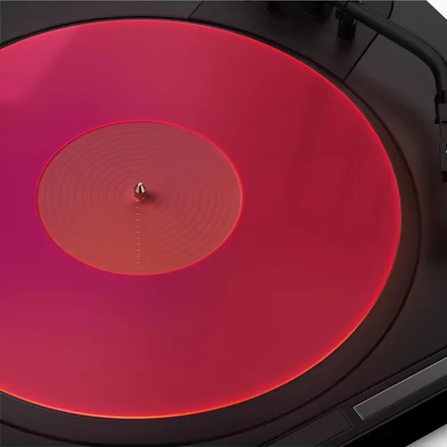 Vista 15 de TAKMORK - Tapete para tocadiscos, acrílico de 12 pulgadas y 0.118 in con hueco central de etiquetas, color blanco Helps Reduce Static Buildup