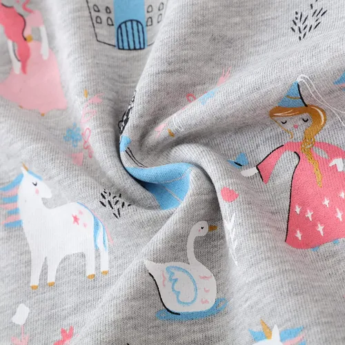 Vista 6 de Sudaderas de manga larga para niñas pequeñas, sudadera con estampado de dinosaurio, unicornio, 2-7T
