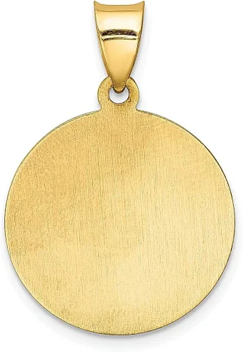 Vista 3 de Collar con dije de medalla Caridad Del Cobre, oro amarillo de 14 quilates, joyería fina religiosa para mujeres, regalos para ella