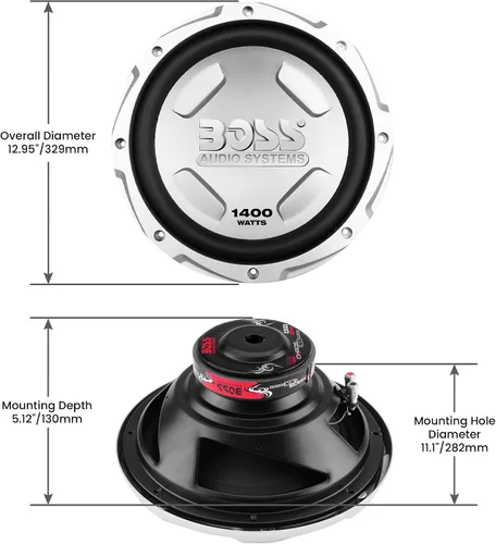 Vista 5 de BOSS Audio Chaos CX122 - Subwoofer de potencia para coche, 12 pulgadas, 2800 W, par