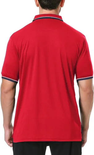 Vista 5 de TopTie Camiseta de árbitro de béisbol y softbol de manga corta Rojo