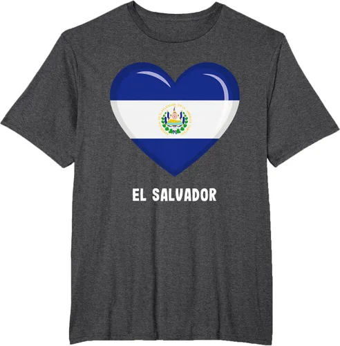 Vista 24 de Camiseta Bandera de El Salvador Camiseta salvadoreña