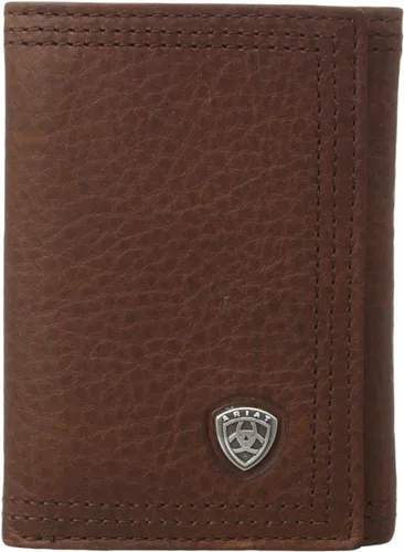 Vista 12 de Ariat Billetera Rowdy Trifold marrón para hombre, Marrón
