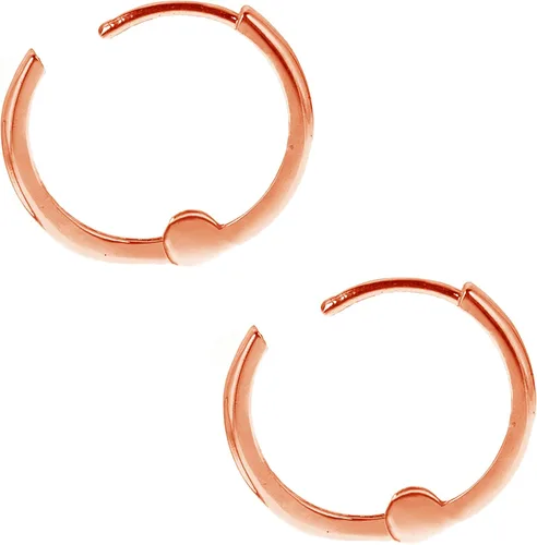 Vista 2 de Ritastephens Pendientes de aro Huggie Hoops de oro amarillo real de 14 quilates (mini o pequeño)
