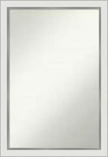 Vista 292 de Amanti Art Espejo personalizado, espejo de baño estrecho Alexandria White Wash, espejo de pared o espejo de tocador de baño sobre el fregadero