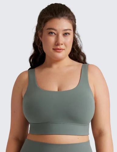 Vista 36 de CRZ YOGA Butterluxe - Brasier deportivo con espalda en U para mujer, cuello redondo, acolchado, de bajo impacto, para yoga, entrenamiento