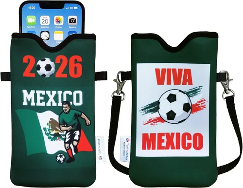 Vista 58 de Tainada Funda Estuche Bolsa de Neopreno para Teléfono para Hombres y Mujeres con Correa Cruzada/Cordón para el Cuello para iPhone 17/16/15 Pro Max