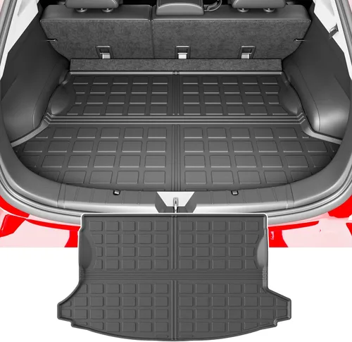 Vista 9 de powoq Alfombrilla de maletero compatible con Kia Carnival 2022-2026, protector de carga con protección para todas las estaciones, alfombrilla