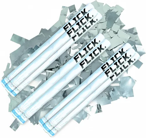 Vista 14 de Ultimate Confetti - Paquete de 8 varitas de confeti azul bebé - Palitos de mano de 6 pulgadas de papel de seda biodegradable para bodas, cumpleaños