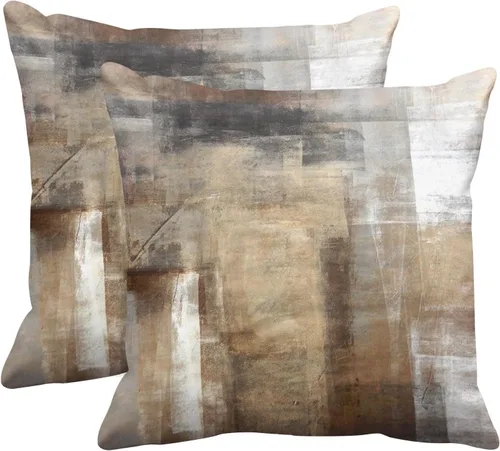 Vista 26 de Britimes Fundas de almohada modernas para decoración del hogar, 16 x 16 pulgadas, juego de 2 fundas de almohada decorativas, fundas de almohada