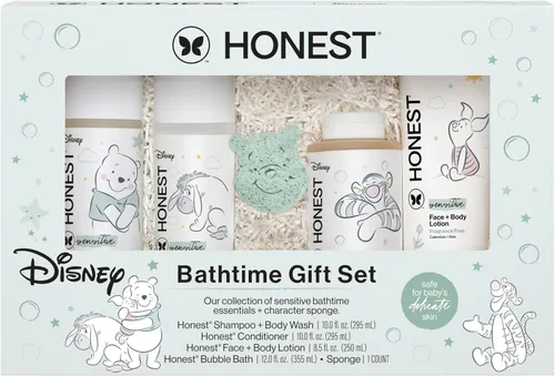Vista 11 de The Honest Company Set de regalo para la llegada del bebé, esenciales para recién nacidos, caja de bienvenida, pañales, toallitas, cuidado personal