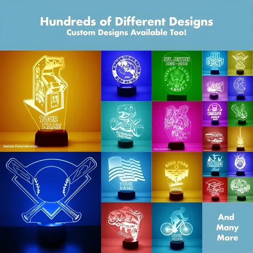 Vista 9 de Lámpara de luz nocturna personalizada con logotipo de la universidad de Tennessee Volunteers College con control remoto - 2