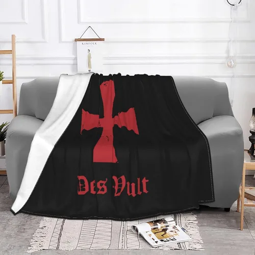 Vista 5 de Deus Vult Knights Templar Cross - Manta térmica, ligera, súper suave y cálida para todas las estaciones, para sofás