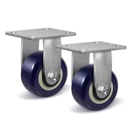 Vista 33 de Ruedas giratorias industriales de 4 x 2 pulgadas, poliuretano en rueda de polipropileno, ampliamente utilizadas para camiones de plataforma U-Boat