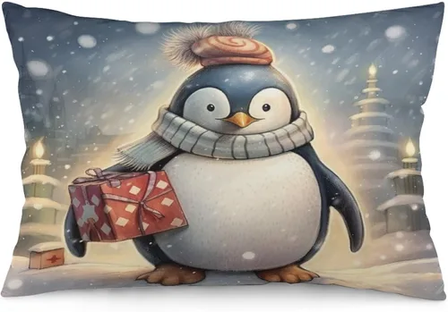 Vista 31 de Fundas de almohada de primavera con bonitos muñecos de nieve, fundas de almohada rústicas para vacaciones, funda de almohada tamaño Queen