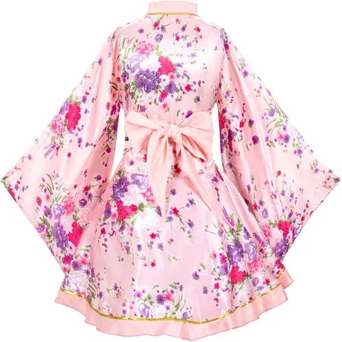 Vista 5 de Elibelle Juego de calcetines de seda plegables de seda para mujer, estilo kimono de anime japonés