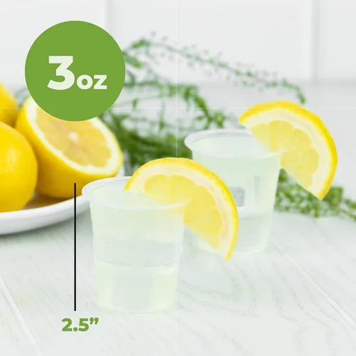 Vista 2 de Framo - Vasos de plástico desechables transparentes de 3 onzas por Framo, pequeños vasos desechables para enjuague bucal para baño