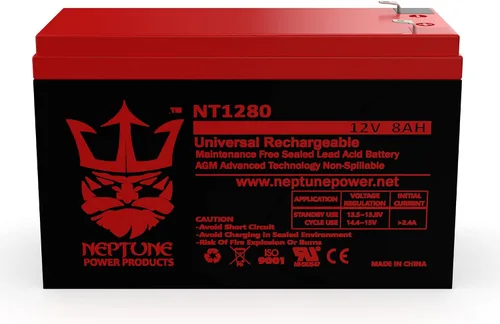 Vista 2 de NT1280-12V 8AH Reemplazo para GT12080-HG FiOS Systems Batería-Neptuno