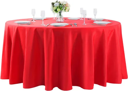 Vista 40 de Mantel rectangular de tela de poliéster lavable de 60 x 120 pulgadas, para decoración de bodas, fiestas, comedores, banquetes
