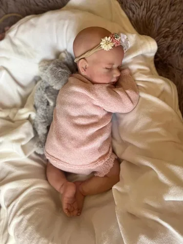 Vista 8 de OYESY Muñecas Reborn Baby Girls de 20 pulgadas hechas a mano, lavables, cuerpo de vinilo suave con anatómicamente correcto, muñeca Reborn que parece