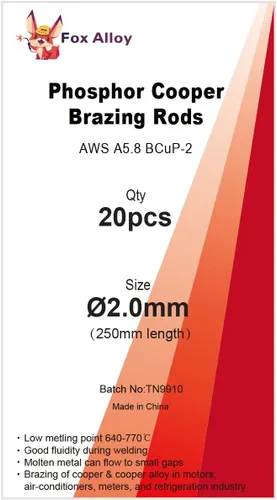 Vista 7 de 20 piezas de varillas de soldadura de cobre BCuP-2 (5/64") 2mm de fósforo, varillas redondas de soldadura de latón autoflujo con TIG y arco
