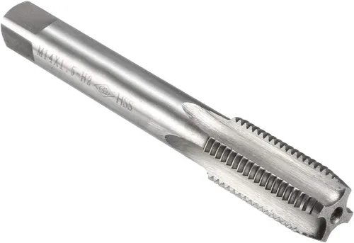 Vista 12 de uxcell Métrico Machinist Repair DIY Tool M12 x 0.039 in H2 de alta velocidad 4 flautas rectas roscado roscado