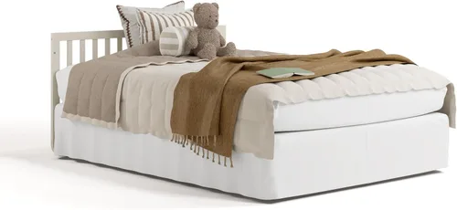 Vista 16 de Storkcraft Amalfi - Cuna convertible 5 en 1 con barandilla, avena esmerilada Avena esmerilada y madera flotante