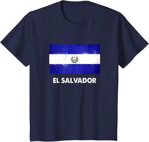Vista 68 de Camiseta de la bandera de El Salvador Camiseta salvadoreña