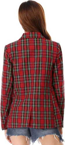 Vista 5 de Allegra K Chaqueta formal de trabajo con solapa con muescas para mujer