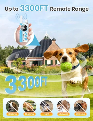 Vista 5 de Smart 2-in-1 Dog Shock and Bark Collar - AI Anti-Misoperation, 3300FT Remote Training Collar, IPX7 Waterproof, 4 Modes