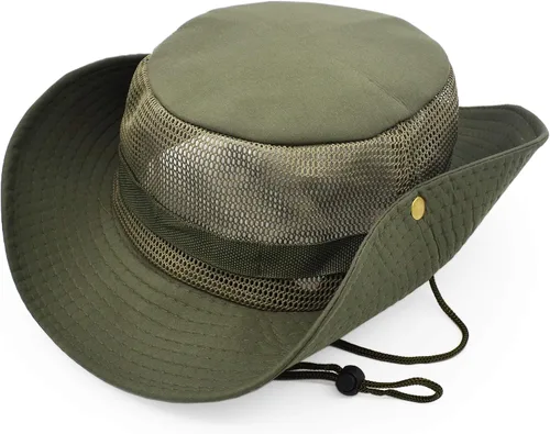 Vista 8 de El sol al aire libre protege el sombrero del ejército estilo Sun Cap con el panel de malla de poliéster