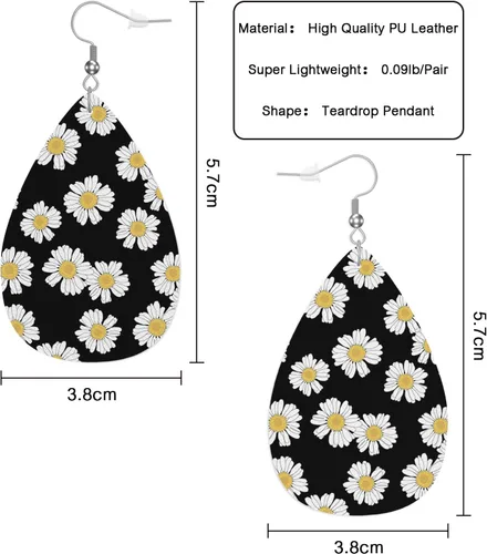 Vista 2 de Aretes de piel sintética con purpurina verde azulado, con fragmentos brillantes de turquesa, aretes de lágrima de boda, joyería para mujeres