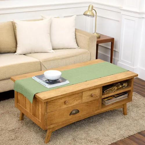 Vista 25 de Solino Home - Camino de mesa de lino natural claro, 14 x 36 pulgadas, Athena, para Acción de Gracias, Navidad, vacaciones, lavable a máquina