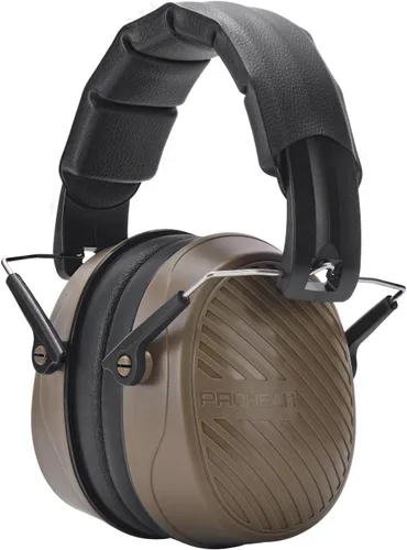Vista 12 de PROHEAR 038 - Orejeras de protección auditiva para siega, reducción de ruido pasiva de 28dB, protector auditivo compacto y plegable para tiro Púrpura