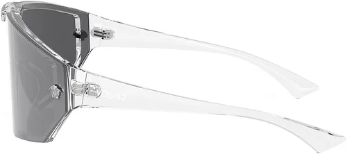 Vista 3 de Versace VE 4461 1486 V cristal plástico escudo gafas de sol lente gris espejo, Cristal