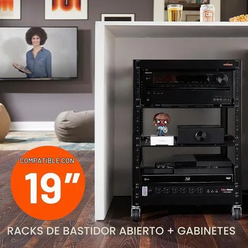 Vista 4 de ECHOGEAR Kit de barra de acoplamiento de gestión de cables para rack, incluye 4 barras de amarre de 1U, 24 bridas de cremallera, 8 tuercas de jaula