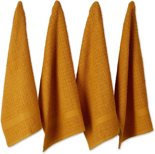 Vista 28 de DII Basic Terry Collection Juego de Paños de Cocina Waffle, 15x26, Verde Oscuro Sólido, 4 Piezas