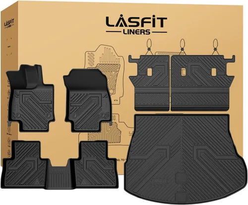 Vista 25 de LASFIT Alfombrillas para Freightliner Cascadia 2008-2017, protección para todo tipo de clima, revestimientos de automóvil de elastómero