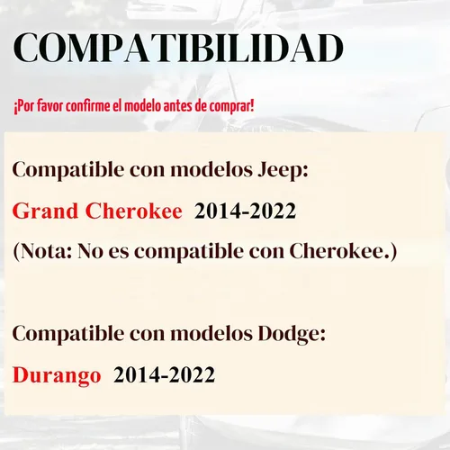 Vista 2 de SUPALAND Llave de mando a distancia para auto, reemplazo para Jeep Grand Cherokee 2014-2022 Dodge Durango, botón de inicio con 5 botones, control