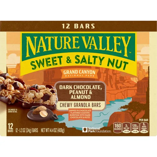 Vista 4 de Nature Valley Barras de granola, chocolate oscuro y almendra, 12 unidades, 14.4 onzas