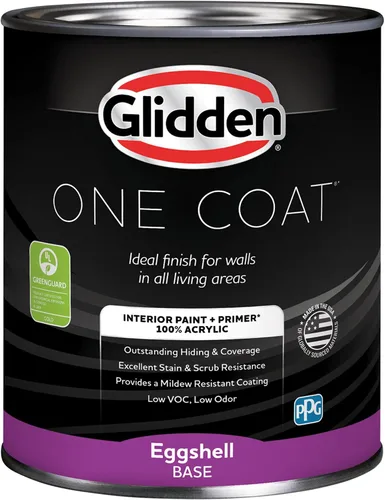 Vista 73 de Glidden Pintura Interior + Imprimación: Gris/Plata Antigua, Una Capa, Satinado, 1 Galón