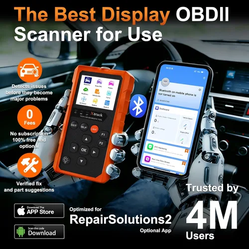 Vista 3 de Herramienta de diagnóstico del escáner inalámbrico OBD2, lector de código de coche 96000+ Escáner DTC con reinicio para iOS y Android, modo 6, modo