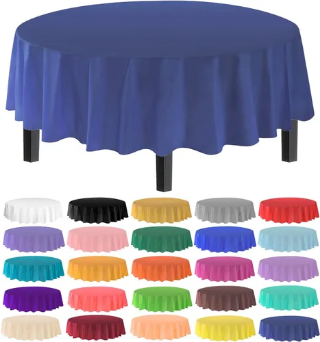 Vista 36 de allgala Juego de 12 manteles de plástico premium para mesa, desechables - 54 x 108 pulgadas - Impermeable, resistente a manchas, fácil de limpiar